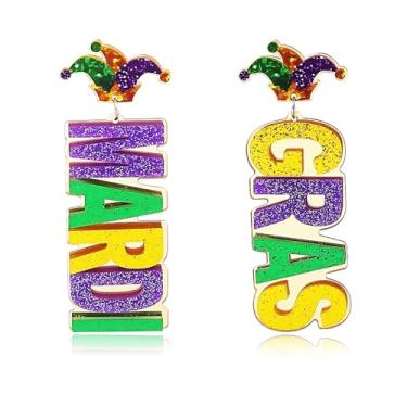 Imagem de Brincos de Carnaval Carnaval para mulheres, máscara, chapéu de palhaço, lagosta, carnaval, brincos pendentes, joias de carnaval, acessórios para mulheres, Large, Acrílico, Sem pedra preciosa