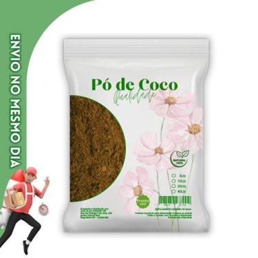 Imagem de Pó de Coco Lavado 3Lts Plantio Planta Flor Germinação Horta Adubo Orga