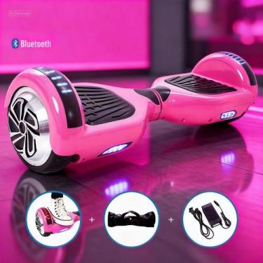 Imagem de Hoverboard Rosa Infantil 6,5 Polegadas Bolsa Envio Imediato - Hoverboa