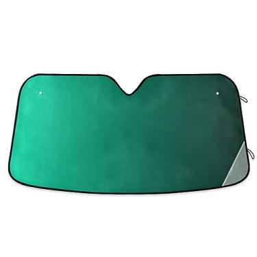 Imagem de Guarda-sol verde preto gradiente para para-brisa dobrável, proteção UV para carro, proteção UV para carro