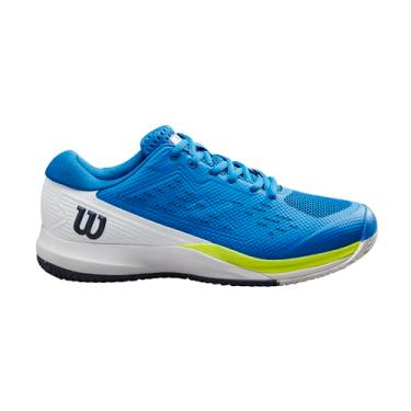 Imagem de WILSON Tênis masculino Rush Pro Ace, Azul lápis/branco/amarelo seguro, 43