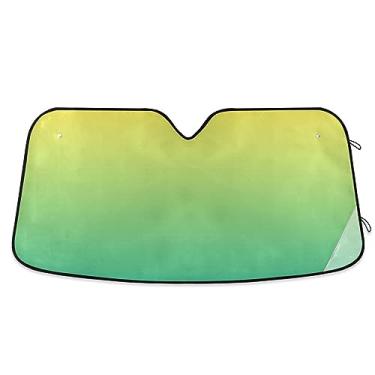 Imagem de Para-brisa de carro verde gradiente, persiana de janela de carro, protetor solar de carro para para-brisas