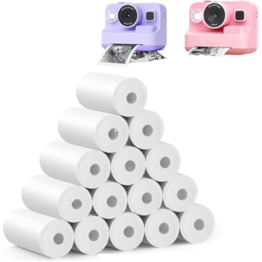 Imagem de Papel térmico, refil de câmera instantânea de 15 rolos para crianças, rolos de papel de impressão térmica, impressão de fotos, impressão HD, para a maioria das crianças, câmera instantânea (57 x 25 mm