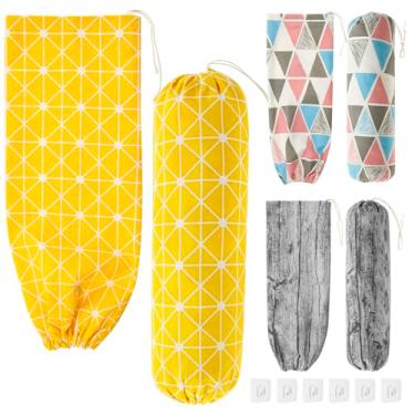 Imagem de Suporte de saco de plástico, dispensador leve de sacolas de supermercado, organizador de sacos de lixo com ganchos, lavável e reutilizável para despensa de cozinha ao ar livre