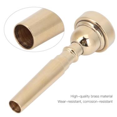 Imagem de Naroote Bocal de Trompete Durável Excelente Acabamento Superfície Lisa Tom Bb 3,5 Oz para Acessório de Atmosfera Musical (7 C dourado)