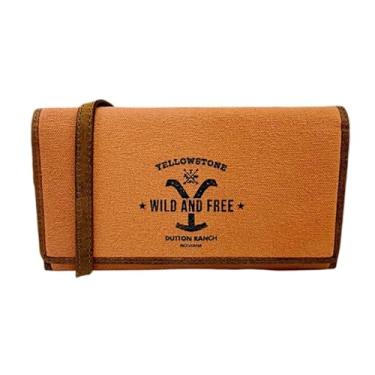Imagem de Myra Bag Bolsa tiracolo feminina Western – Bolsa clutch Yellowstone oficialmente licenciada com alça transversal, Âmbar, Ocidental