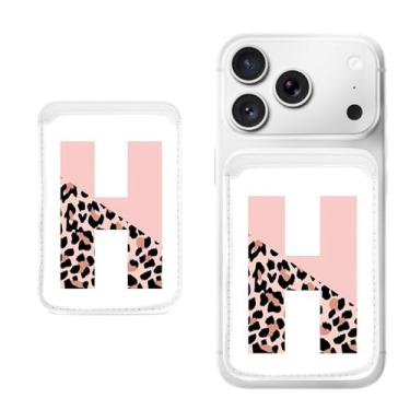 Imagem de Suporte magnético para iPhone, carteira fina de couro PU, capa para cartão, capa traseira para cartão, acessório de telefone fofo