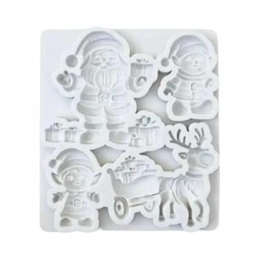 Imagem de Molde De Silicone Para Chocolate De Natal Com Trenó Do Papai Noel E Re