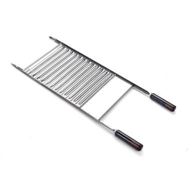 Imagem de Grelha Multiuso Inox de Barras Queijeira 30cmx50cm cabo 85cm - Matrino