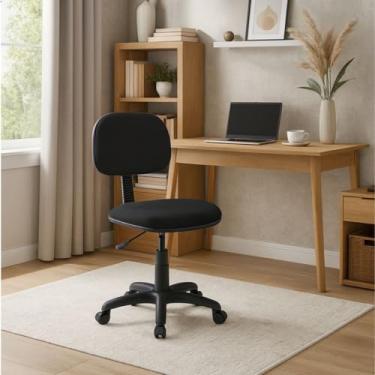 Imagem de Cadeira de Escritório Secretária Giratória Ergonômica com Rodízios, Espuma Injetada e Revestimento em Tecido - Home Gourmet