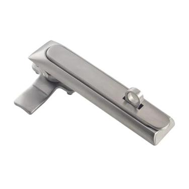 Imagem de Fechadura de porta de armário de distribuição de aço inoxidável simples com cadeado giratório trava plana 1 peça