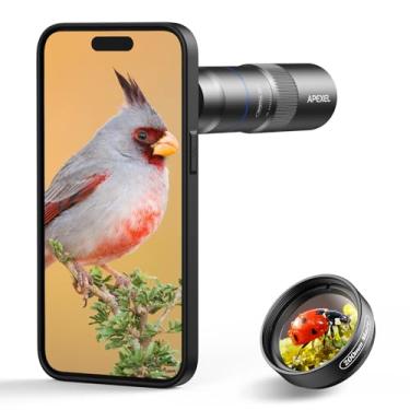 Imagem de APEXEL Lente dupla Tele-Macro Pro 10X 2 em 1, lente macro teleobjetiva portátil com clipe para 15 pro max