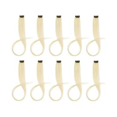 Imagem de Extensões De Cabelo Sintético Longas E Retas De 22 Polegadas Com Clips