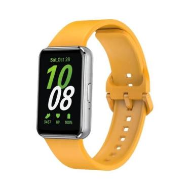 Imagem de Pulseira De Silicone Macia Para Relógio Samsung Galaxy Fit 3 Acessório