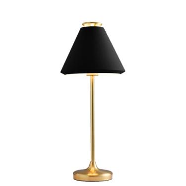 Imagem de ABAJUR PICCOLO PRETO E DOURADO (D)23CM (A)58CM 1X40W E27