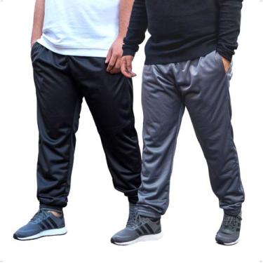 Imagem de KIT 2 Calça Masculina Jogger Plus Size Tecido Helanca Flanelada - BEN2