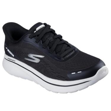 Imagem de Skechers Tênis masculino Go Walk Arch Fit N-Joy No Bend Hands Free Slip-ins, Preto/branco, 40