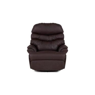 Imagem de Poltrona Castor Comfort Luxo Corano Marrom Café