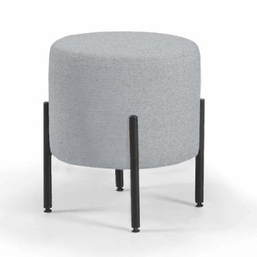 Imagem de Pufe Estilo Industrial Redondo Liverpool - Due Decor, Linho Prime Prat
