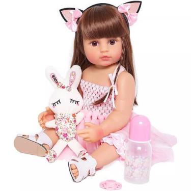Imagem de Bebe Reborn Menina Boneca Betina 100 Silicone - PRO BABY