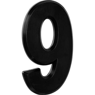 Imagem de Número Residencial 3D"9" Plástico ABS Preto Metalcromo