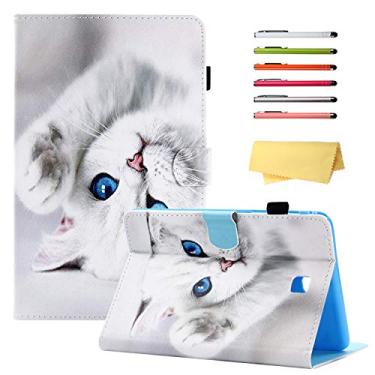 Imagem de UUcovers Capa para Samsung Galaxy Tab A 8.0 versão 2015 (SM-T350/T355/P350/P355) com suporte para cartão de lápis, capa de couro PU inteligente, capa magnética à prova de choque de TPU