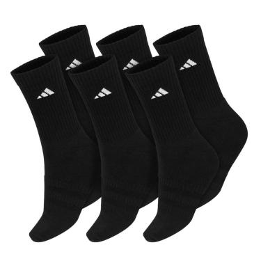 Imagem de Meia Adidas Cushion Cano Alto Pack Com 06 Pares Preto-G