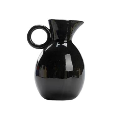 Imagem de Vasos simples vaso de cerâmica para sala de estar ornamentos de varanda arranjo de flores de hotel vaso de mesa hidropônico para casa (B)