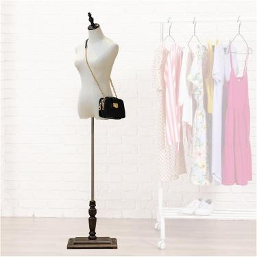 Imagem de Alfaiates Femininos Manequim Forma De Vestido Feminino Manequim Torso Corpo, Altura Ajustável 120cm-182cm Exibição De Roupas Alfaiates Torso De Costura Manequim Para Exibiç, Brown, C