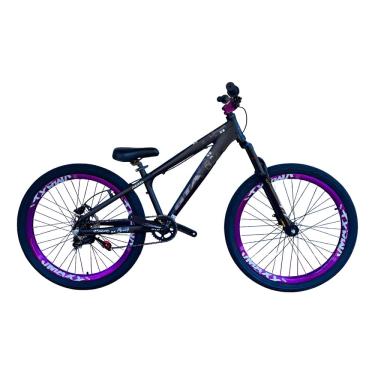Imagem de Bicicleta aro 26 Freeride do Grau Freio Shimano MT-200 Single Preto com Roxo