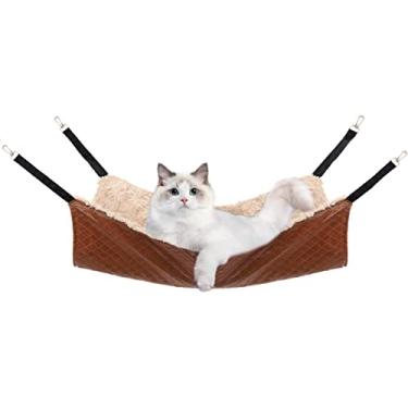 Imagem de JOYELF Cama de rede para gatos, gaiola média reversível, cama macia para pendurar para gatinhos, furões, filhotes ou animais de estimação pequenos