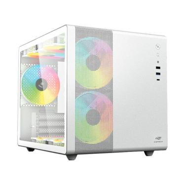 Imagem de Gabinete Gamer C3Tech Gaming Aquarius MT-G710WH, Mini Tower, Micro ATX, Lateral em Vidro-MT-G710WH-Unissex