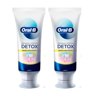 Imagem de Kit Com 2 Creme Dental Detox Tartar Prevent 102g | Previne O Aparecimento De Tártaro | Cuidado Com As Gengivas