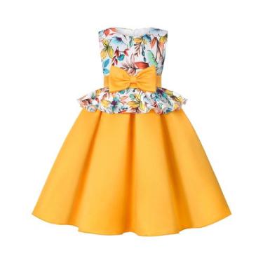 Imagem de Vestido De Festa Estilo Princesa Com Padrão Floral Para Meninas, Vesti