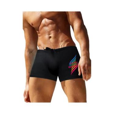 Imagem de Shorts De Natação Masculinos Slim Fit De Secagem Rápida Com Estampas S
