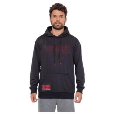 Imagem de Moletom Masculino Ecko Canguru Fechado com Capuz Preto-Masculino