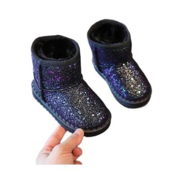 Imagem de Botas De Neve Quentes Para Meninos E Meninas, Antiderrapantes, Brilhan