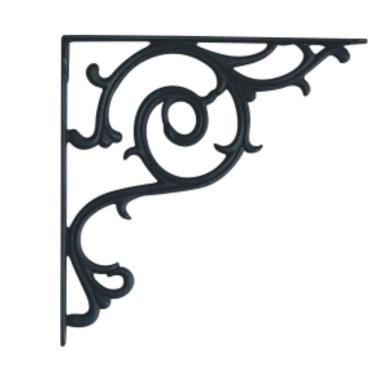 Imagem de Cantoneira Mão Francesa Ferro Fundido Nº09 Em Hera 30x30cm