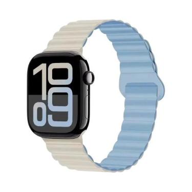 Imagem de Pulseira Esportiva Magnética De Silicone 42mm 44mm 45mm 46mm 49mm Para