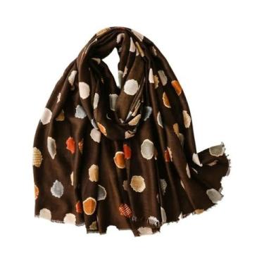 Imagem de Xale De Franjas Com Glitter Ombre, Manta De Viscose De Inverno 180x90c
