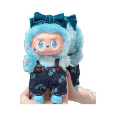 Imagem de Conjunto De Roupas Para Boneca Labubu De 17cm: Top Fofo Arco-Íris E Ch