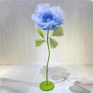 Imagem de Flores artificiais gigantes, decorações florais de seda grandes para casamentos, vitrines e adereços de fotografia - Perfeito para fundos de eventos e exibições
