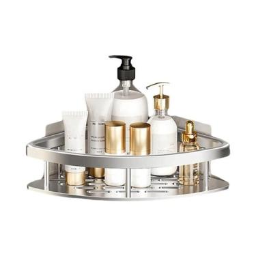 Imagem de Prateleira De Canto Para Banheiro, Suporte Retangular De Parede Para T