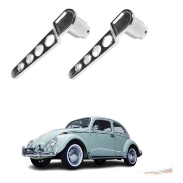Imagem de Par Maçaneta Interna Esportiva Cromada Kombi G1 Fusca Até 77 [f103]