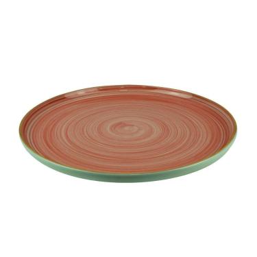 Imagem de Sousplat Gaia Rosa Com Borda Dourada 25,2x2,5cm