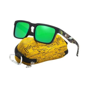 Imagem de Óculos de Sol Polarizados Pretos Foscos Masculinos - Com Estojo e Hast