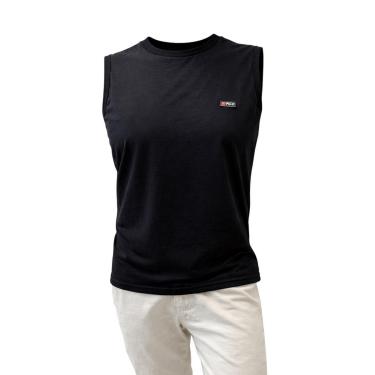 Imagem de Regata Masculina Básica Fico Malha Penteada 00681 Preta-Masculino