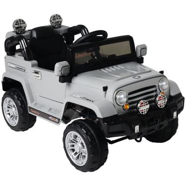 Imagem de Jipe Elétrico Infantil Bateria 12V Trilha com Controle Remoto Cinza 927608 Bel