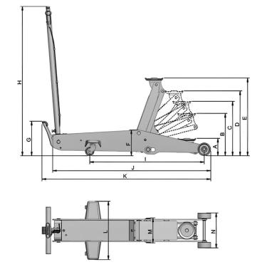 Imagem de Macaco Jacaré 3t Hidráulico Trava Segurança J3200ts Bovenau