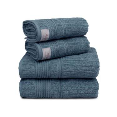 Imagem de Jogo de Toalha de Banho Sonata, 100% Algodão Premium, 4 Peças, Gramatu